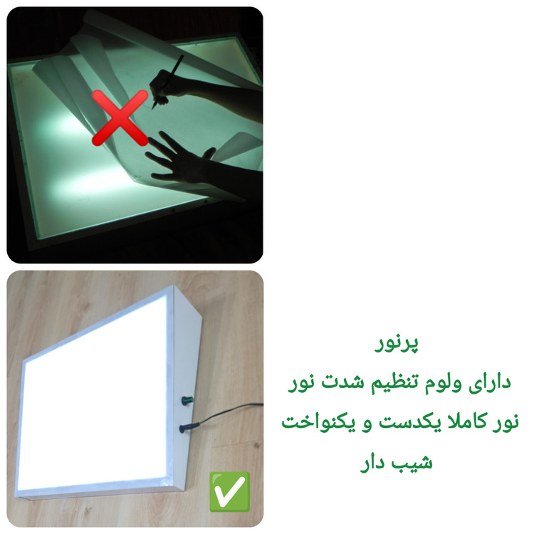 میز نور A3 شیب دار بهمراه دیمر سایز۴۷×۳۵ سانتیمتر